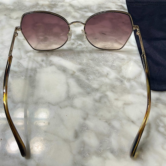 Rag & Bone Gold Havana Butterfly Sunglasses RNB1067/G/S main image 4